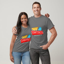Camiseta Out of Control – Bold Typography Statement Design