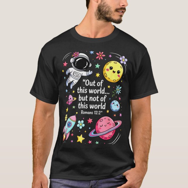 Camiseta Out Of This World Spaceship Planet Galaxy Christia (Anverso)
