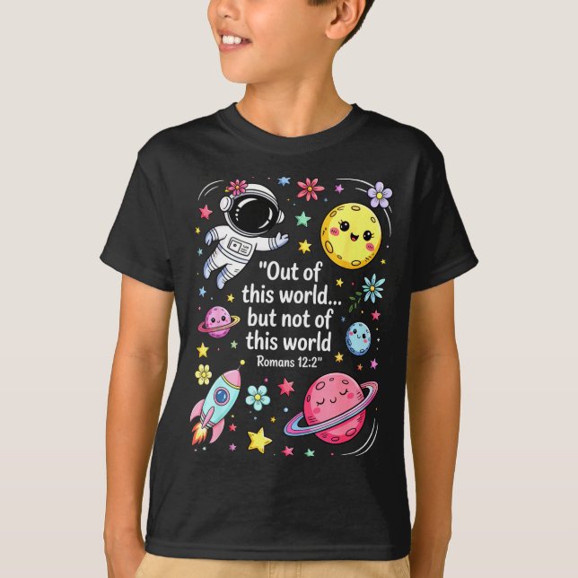 Camiseta Out Of This World Spaceship Planet Galaxy Christia (Anverso)