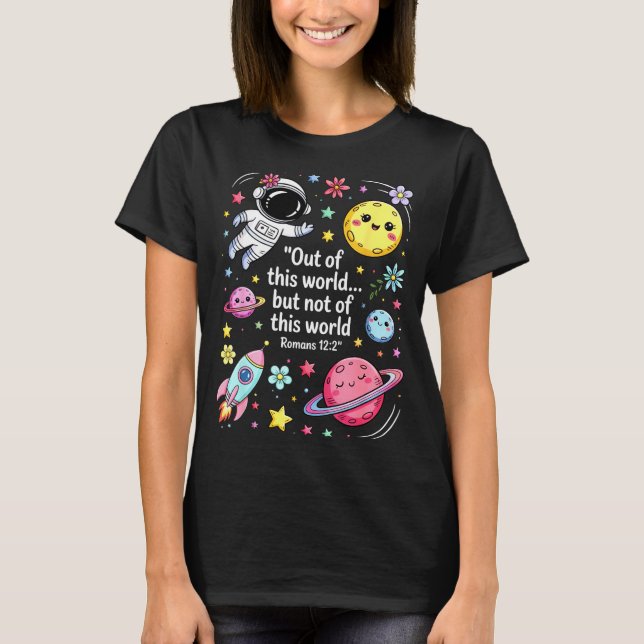 Camiseta Out Of This World Spaceship Planet Galaxy Christia (Anverso)