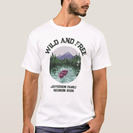 Camiseta Outdoor Camping Wild and Free Custom Reunion 