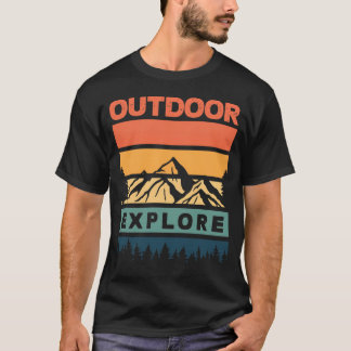 Camiseta Outdoor Explore Mountain Adventure Nature Lover