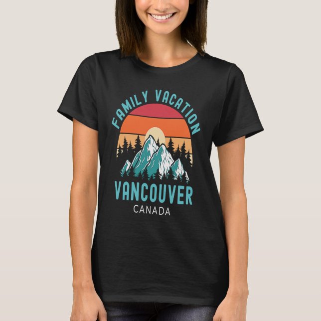 Camiseta Outdoors Explore Mountains Family Vacation Canada  (Anverso)