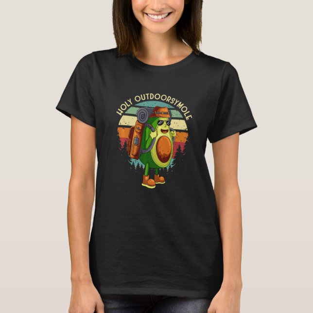 Camiseta Outdoorsy Avocado Hiking Holy Outdoorsymole Guacam (Anverso)