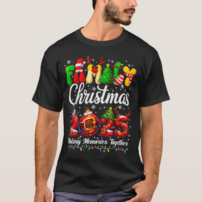 Camiseta Outfit Pajamas Funny Family Matching Christmas 202 (Anverso)