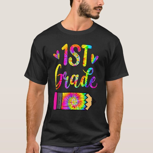 Camiseta Outfits 1st Grade Teacher Back To School Tie Dye (Anverso)
