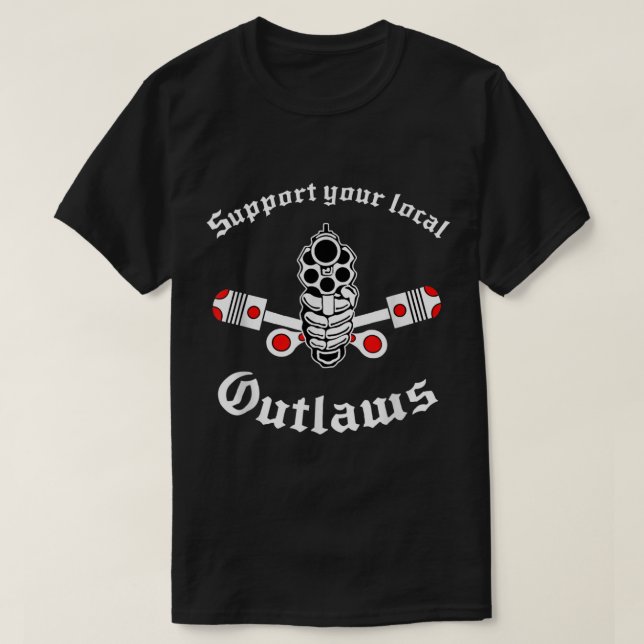 Camiseta Outlaw mc Support  (Diseño del anverso)