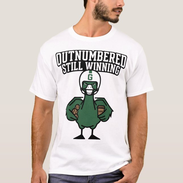 Camiseta Outnumbered Still Winning | Angry Goose Baseball C (Anverso)