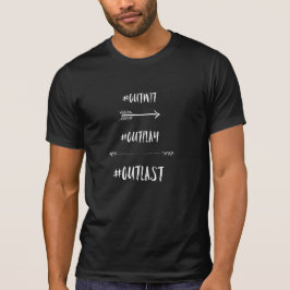 camiseta #outplay del hashtag del #outlast del