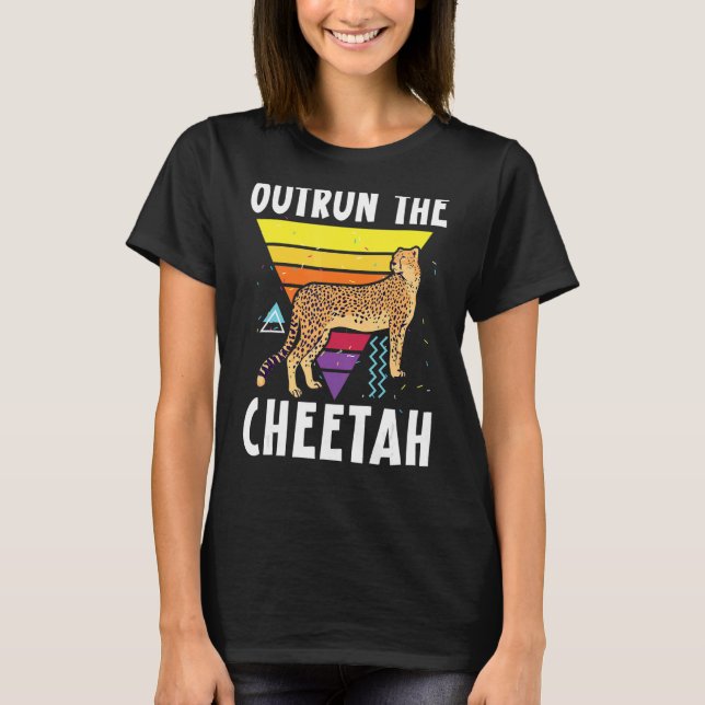 Camiseta Outrun The Cheetah Wildlife Animal Zookeeper (Anverso)