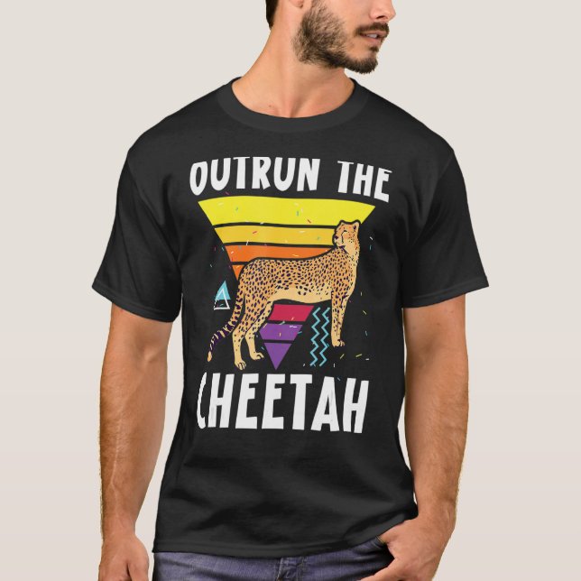 Camiseta Outrun The Cheetah Wildlife Animal Zookeeper (Anverso)