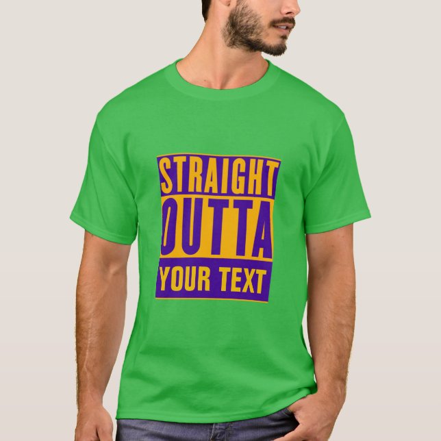Camiseta OUTTA DIRECTA - agrega tu texto aquí/crea el propi (Anverso)
