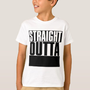 CAMISETA OUTTA RECTO PERSONALIZADO DE "SU TEXTO"