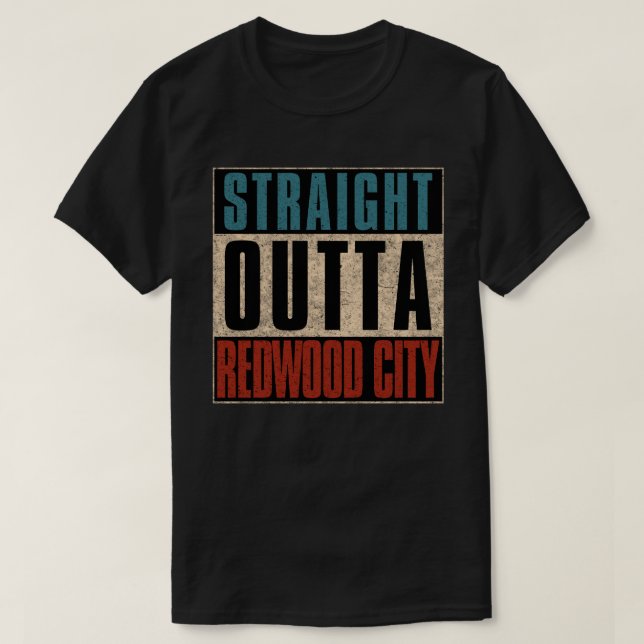 Camiseta Outta Redwood City California (Diseño del anverso)