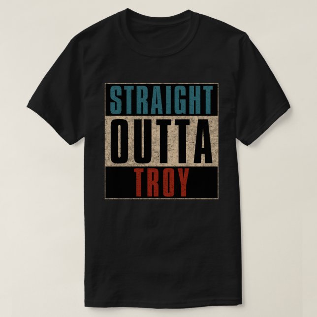 Camiseta Outta Troy Michigan MI (Diseño del anverso)