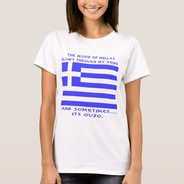 Camiseta Ouzo griego (Anverso)
