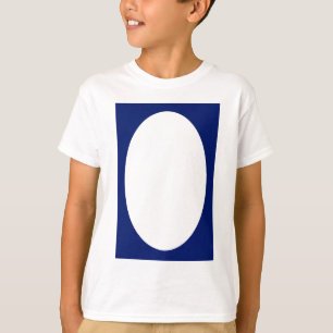 Camiseta Oval Retrato Azul DK Sólido FG El MUSEO Zazzle G