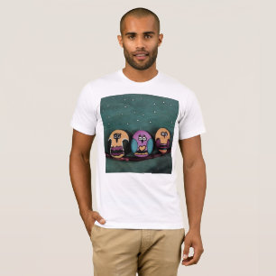 Camiseta Oval Shaped Ows contra el Arte Primitivo NightSky