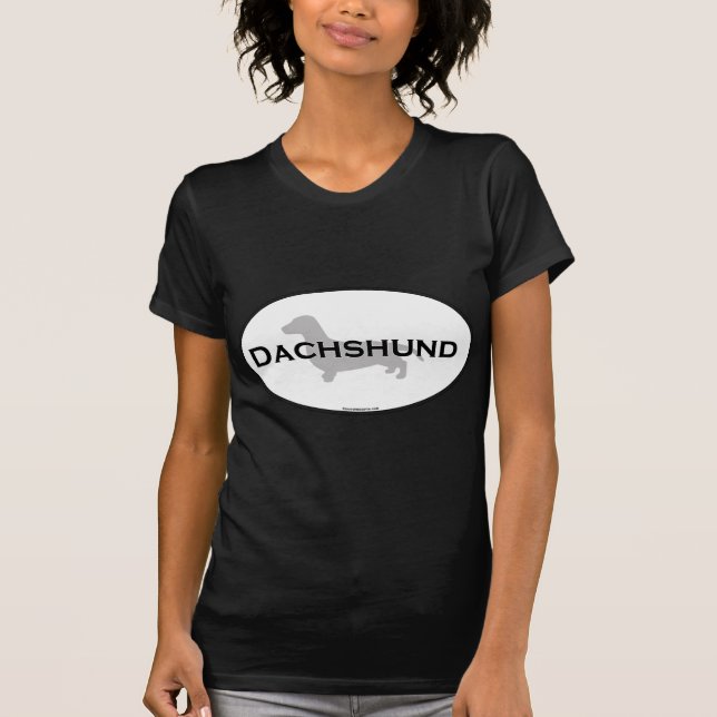 Camiseta Óvalo del Dachshund (Anverso)