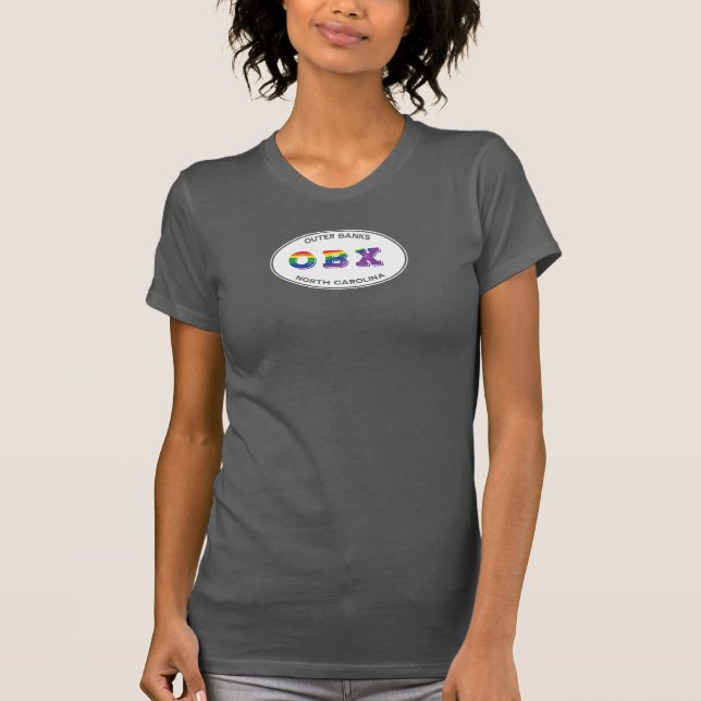 Camiseta Óvalo del Orgullo LGBTQ 2 de OBX (Anverso)