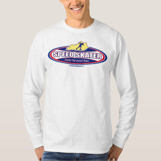 Camiseta Óvalo del patinador de la velocidad - manga larga