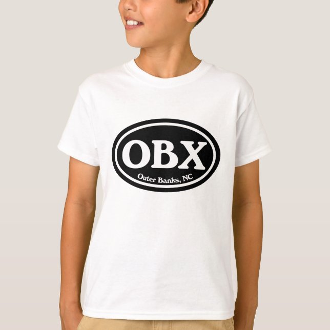Camiseta Óvalo negro de OBX Outer Banks (Anverso)