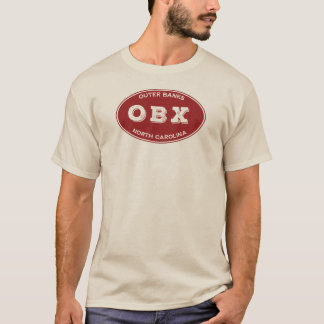 Camiseta Óvalo sólido OBX en rojo