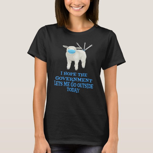 Camiseta Oveja Anti Vaccine Vax Mask Mandato quiere (Anverso)