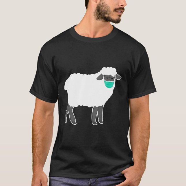 Camiseta Oveja antimascarilla con máscara facial (Anverso)