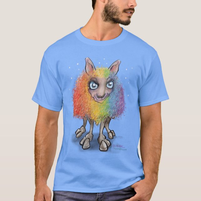 Camiseta Oveja arcoiris (Anverso)