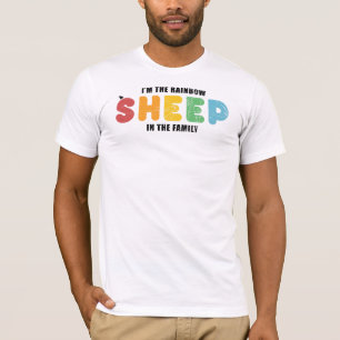 Camiseta Oveja Arcoiris De La Familia Orgullo Gay LGBT