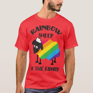 Camiseta Oveja Arcoiris De La Familia Orgullo LGBT