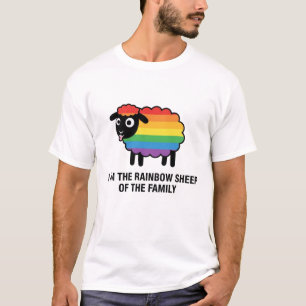 Camiseta Oveja Arcoíris de la Familia   Orgullo Lindo LGBTQ