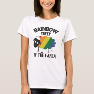 Camiseta Oveja Arcoíris del Orgullo Familiar