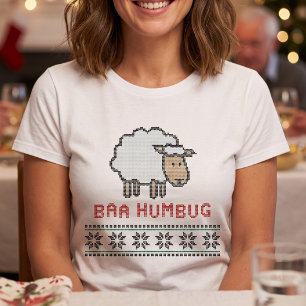 Camiseta Oveja Baa Humbug - Castigo de Scrooge Navidad