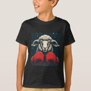 Camiseta Oveja Boxeadora Con Guantes De Boxeo Kickboxing Di