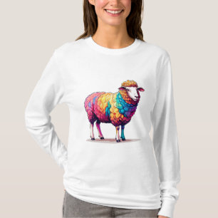 Camiseta 🐑🌈 Oveja Colorida Linda Animal Regalo ✨