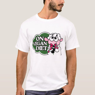 Camiseta Oveja Comiendo Flor “En Dieta Vegana” Divertida Ca