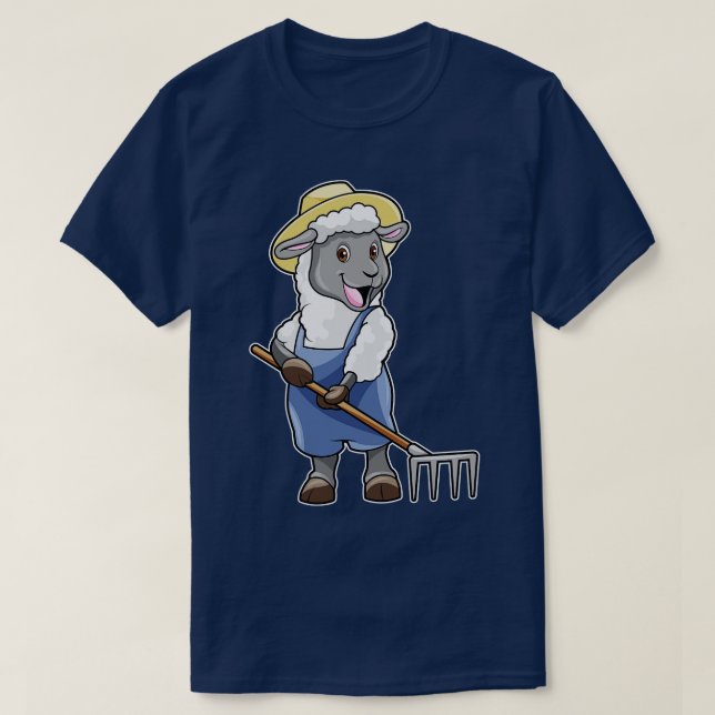 Camiseta Oveja como granjero con Gorra de torta (Diseño del anverso)