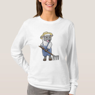 Camiseta Oveja como granjero con pastel y Gorra