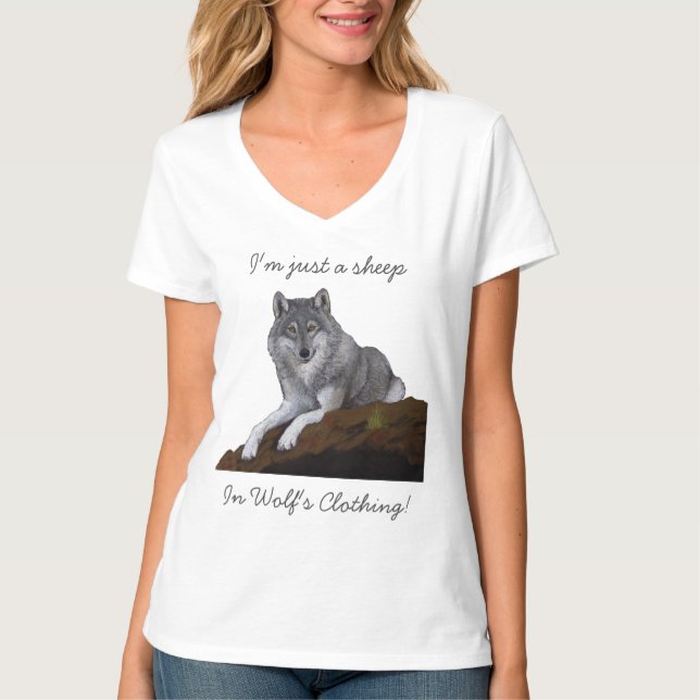 Camiseta Oveja con ropa de lobo (Anverso)