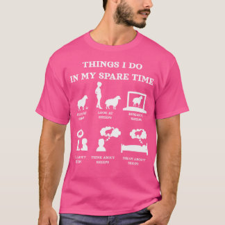 Camiseta Oveja Cosas Que Hago En Mi Tiempo De Repuesto Grac