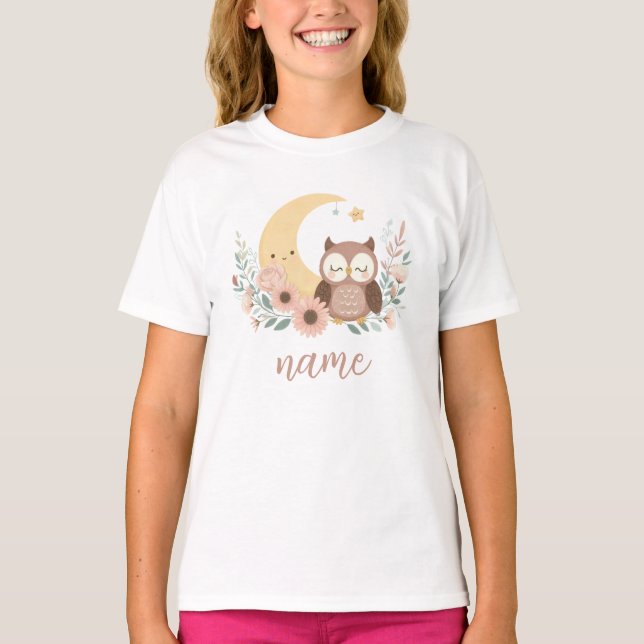 Camiseta Oveja de bebé con luna (Anverso)