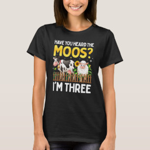 Camiseta Oveja de cumpleaños de vaca de 3 años de edad Terc