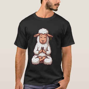 Camiseta Oveja de meditación Pose de yoga animal relajante