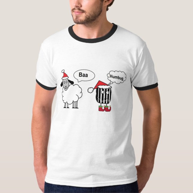 Camiseta Oveja de Navidad divertida Baa Humbug de dibujos a (Anverso)
