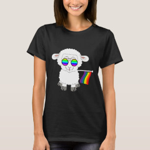 Camiseta Oveja del Orgullo Gay Arcoiris Ganado Lombarda LGB