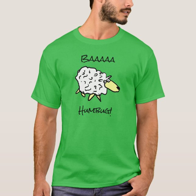 Camiseta Oveja dice Baaaa Humbug - Navidades (Anverso)