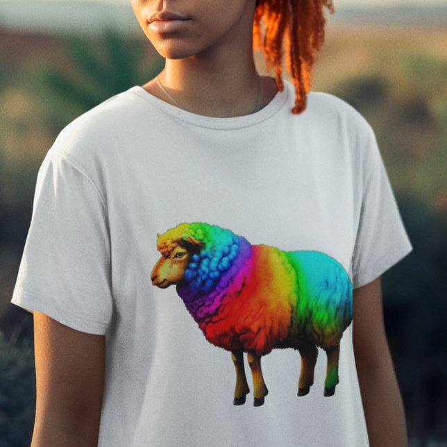 Camiseta Oveja divertida arcoíris (Subido por el creador)