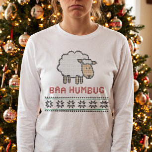 Camiseta Oveja divertida Baa Humbug - Fiesta fea de Navidad